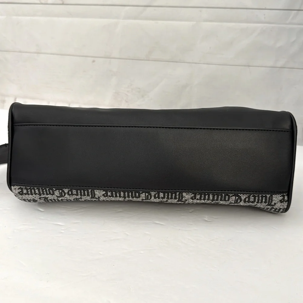 Juicy Couture Black & Gray Eastside Westside Satchel Bag Vegan Leather - Picture 11 of 11